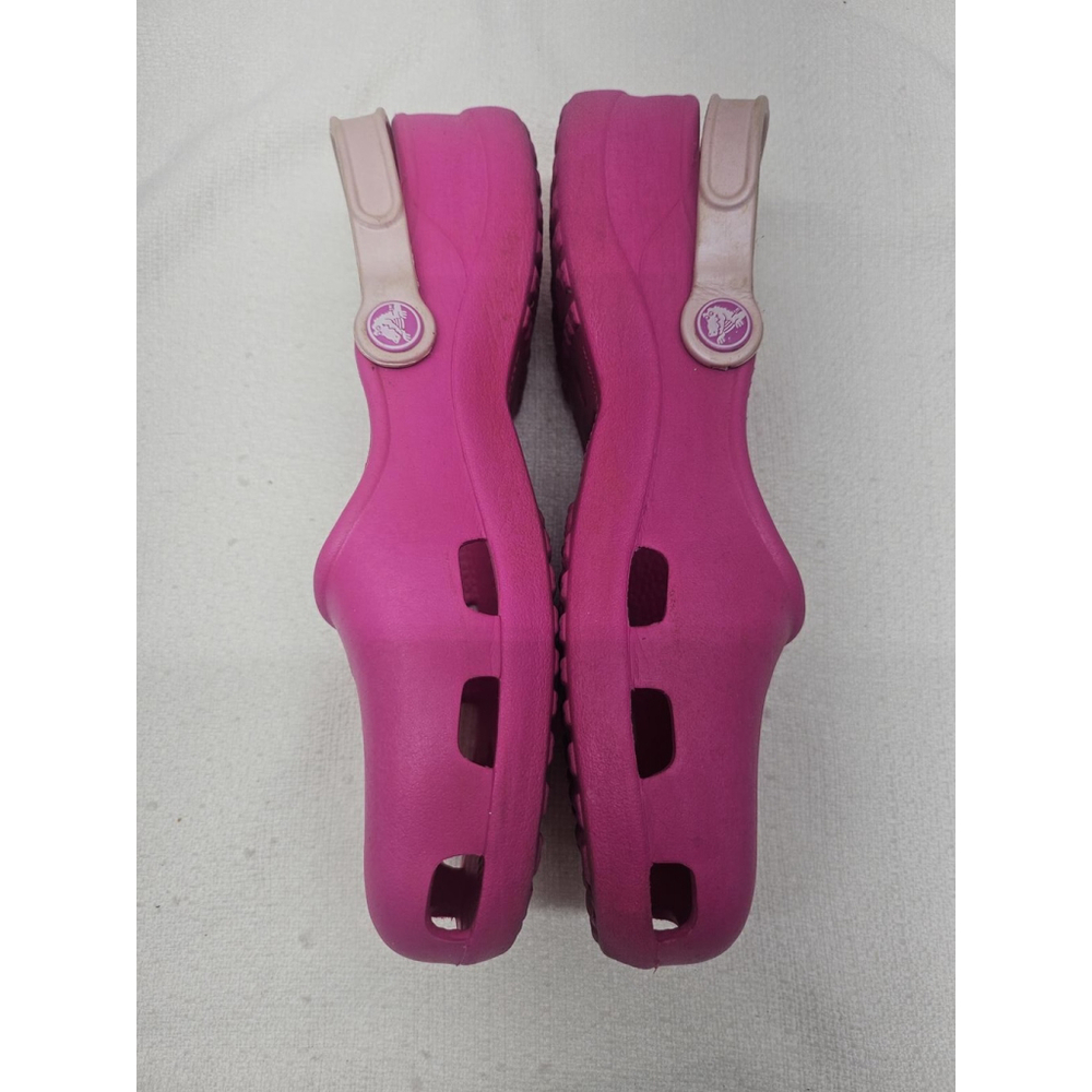 Disney Minnie Mouse Pink Crocs Women's Size 9 Vacation Travel Comfort - Picture 3 of 9